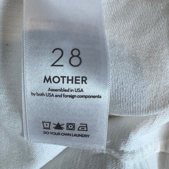 Mother White jean bell bottom size 28 lace up front - Picture 4 of 5